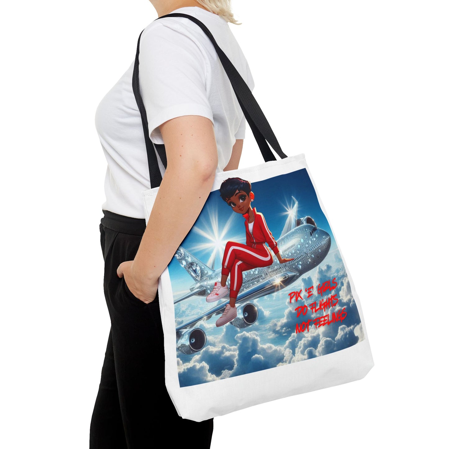 Pix 'E’ Girls Do Flights Not Feelings Unisex Tote Bag