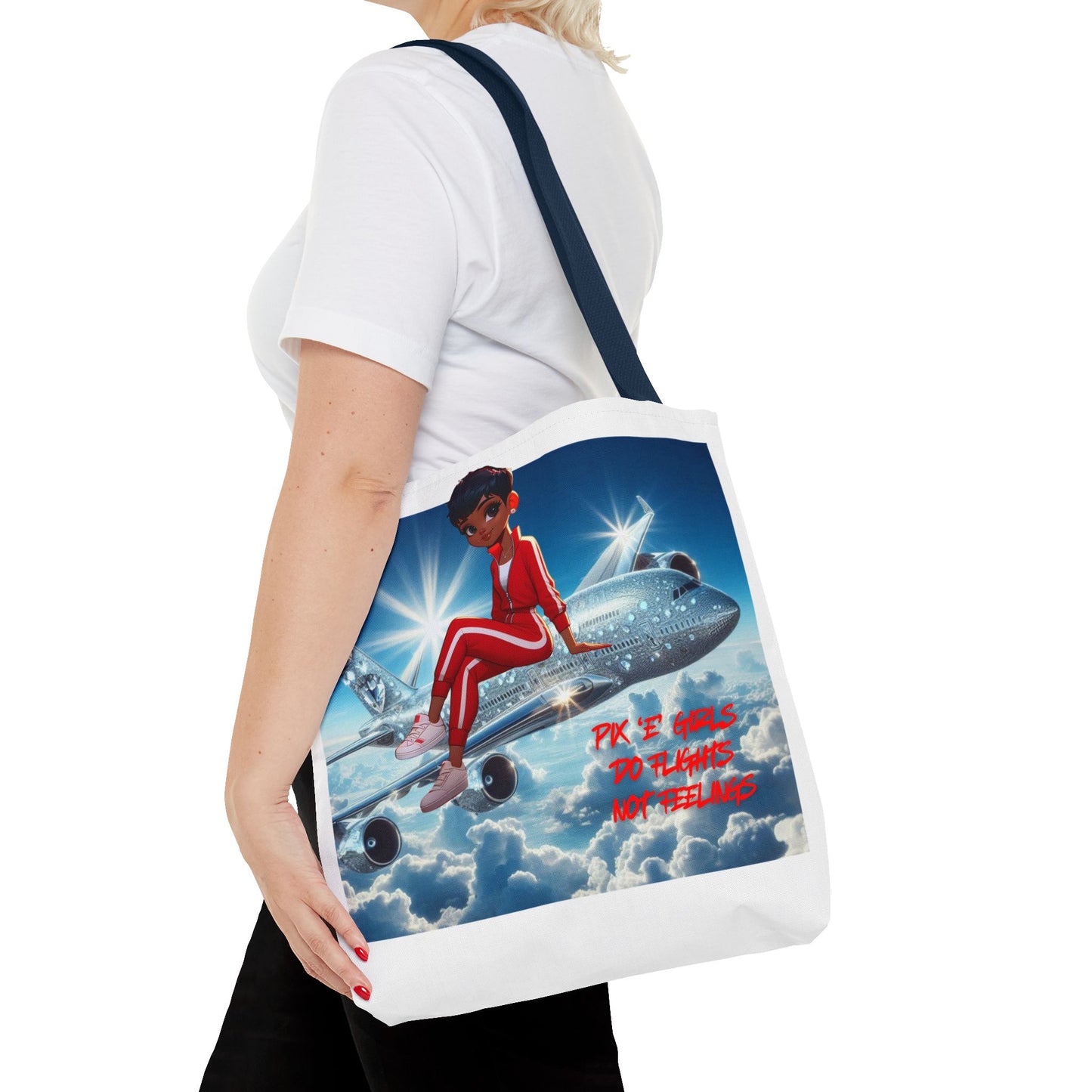 Pix 'E’ Girls Do Flights Not Feelings Unisex Tote Bag