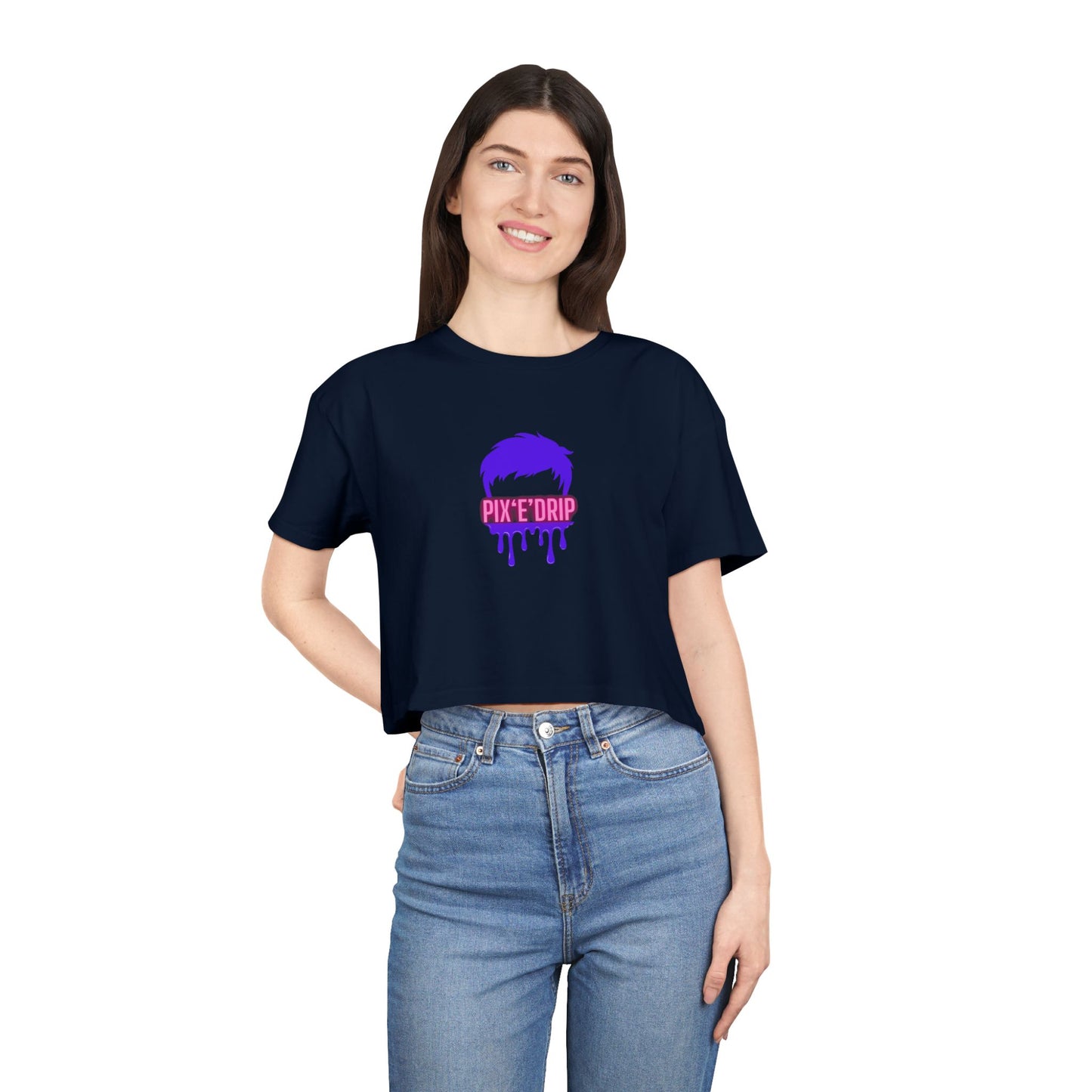Pix ‘E’ Drip Unisex Crop Tee