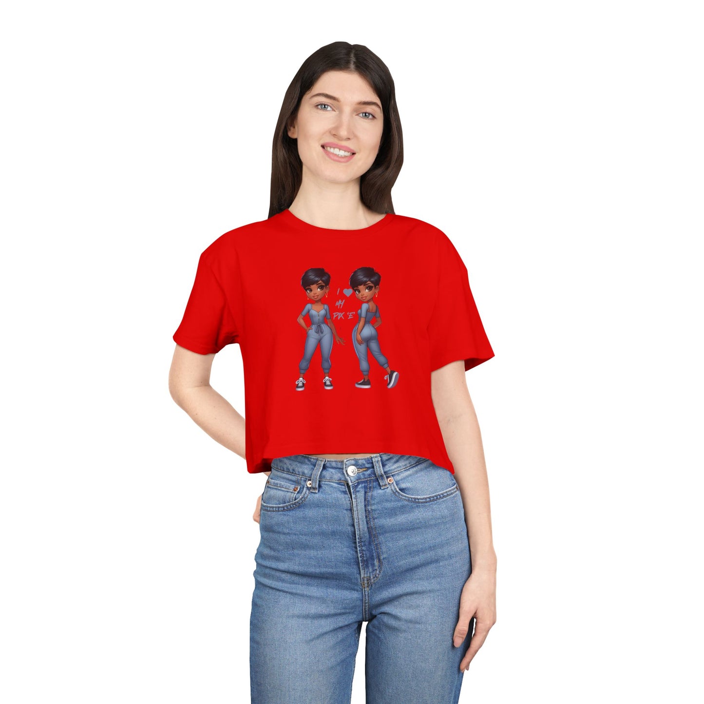 I Love My Pix 'E’ Unisex Crop Tee