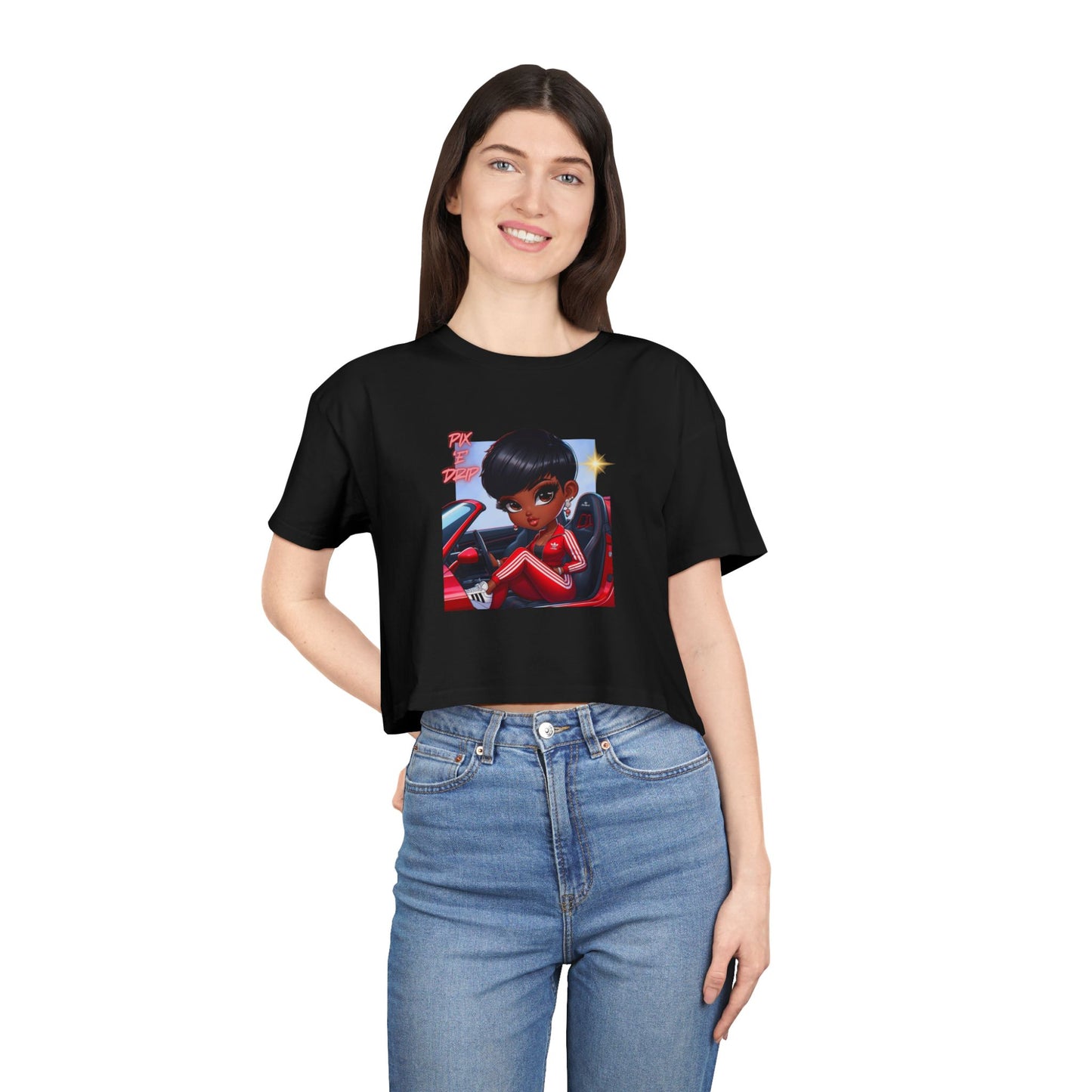 Pix ‘E’ Drip Unisex Crop Tee