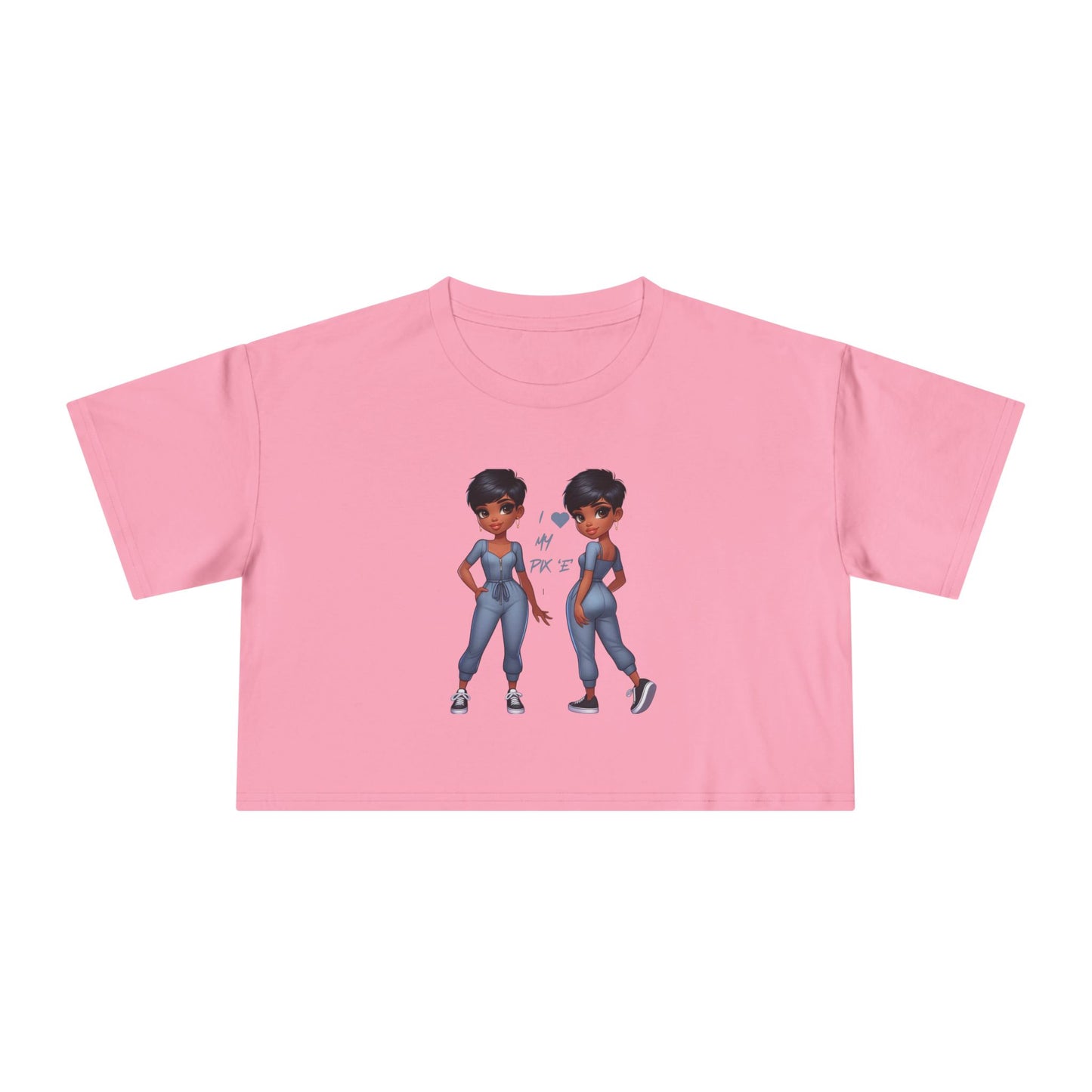 I Love My Pix 'E’ Unisex Crop Tee