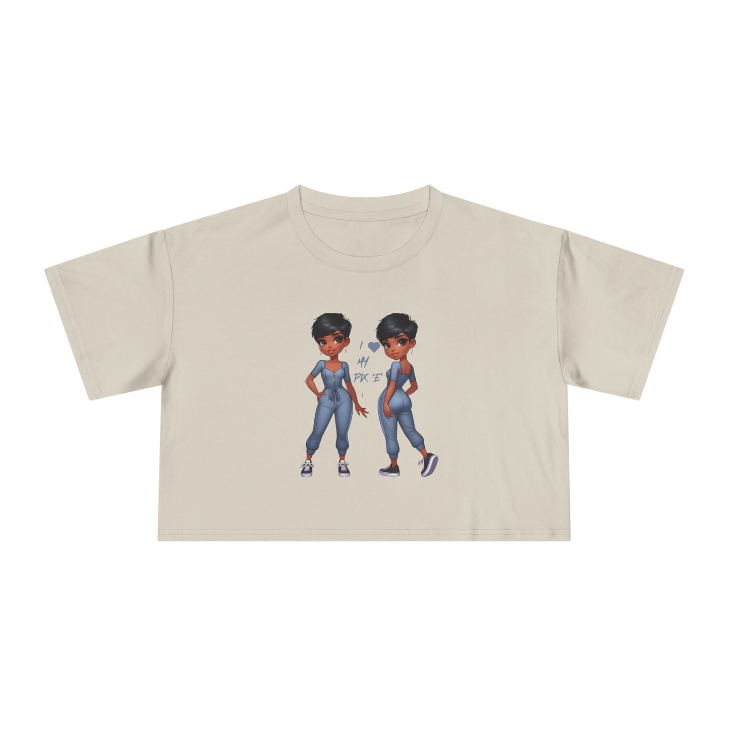 I Love My Pix 'E’ Unisex Crop Tee