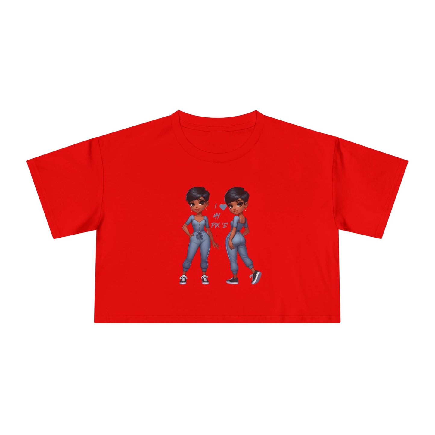 I Love My Pix 'E’ Unisex Crop Tee