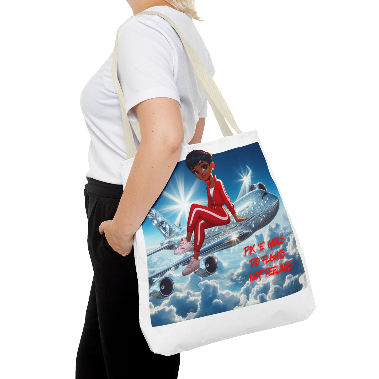 Pix 'E’ Girls Do Flights Not Feelings Unisex Tote Bag
