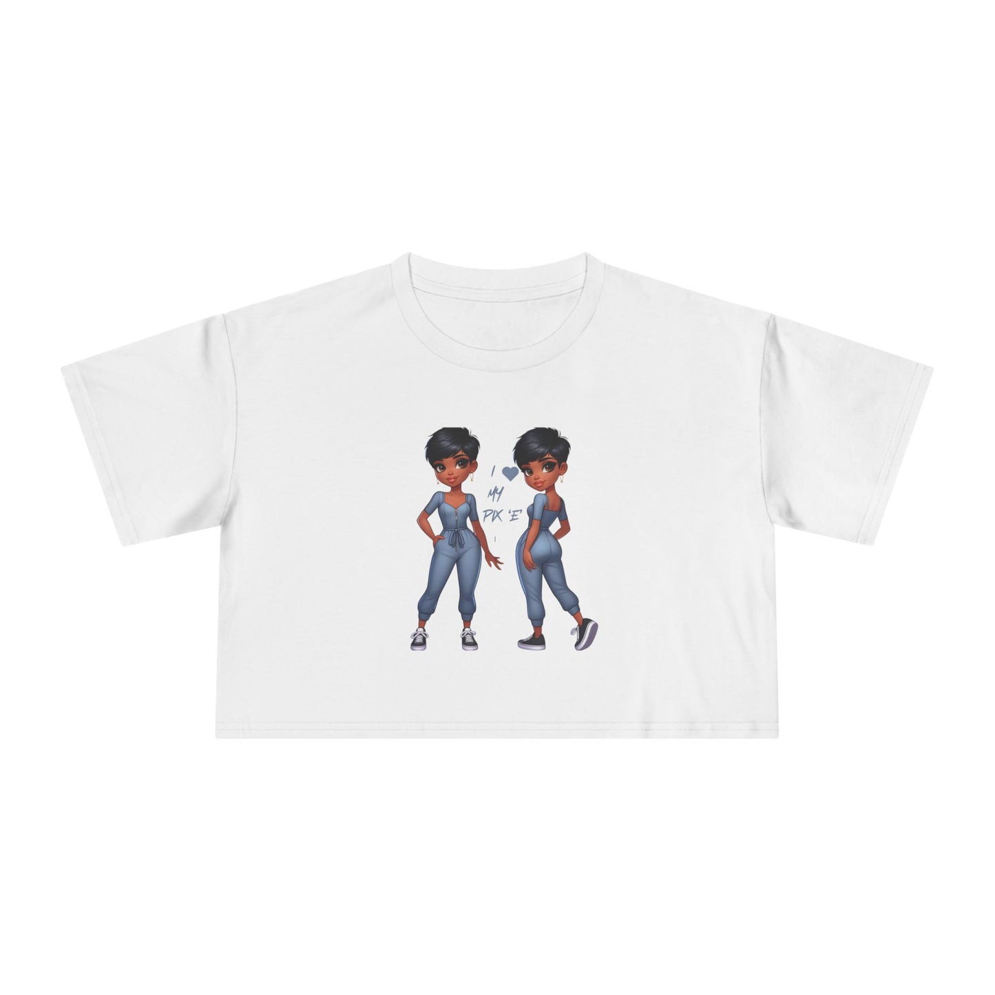 I Love My Pix 'E’ Unisex Crop Tee