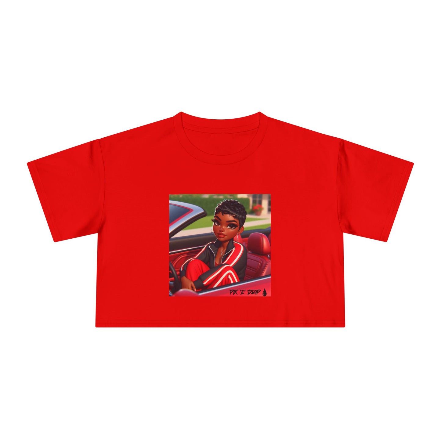Pix ‘E’ Drip Unisex Crop Tee