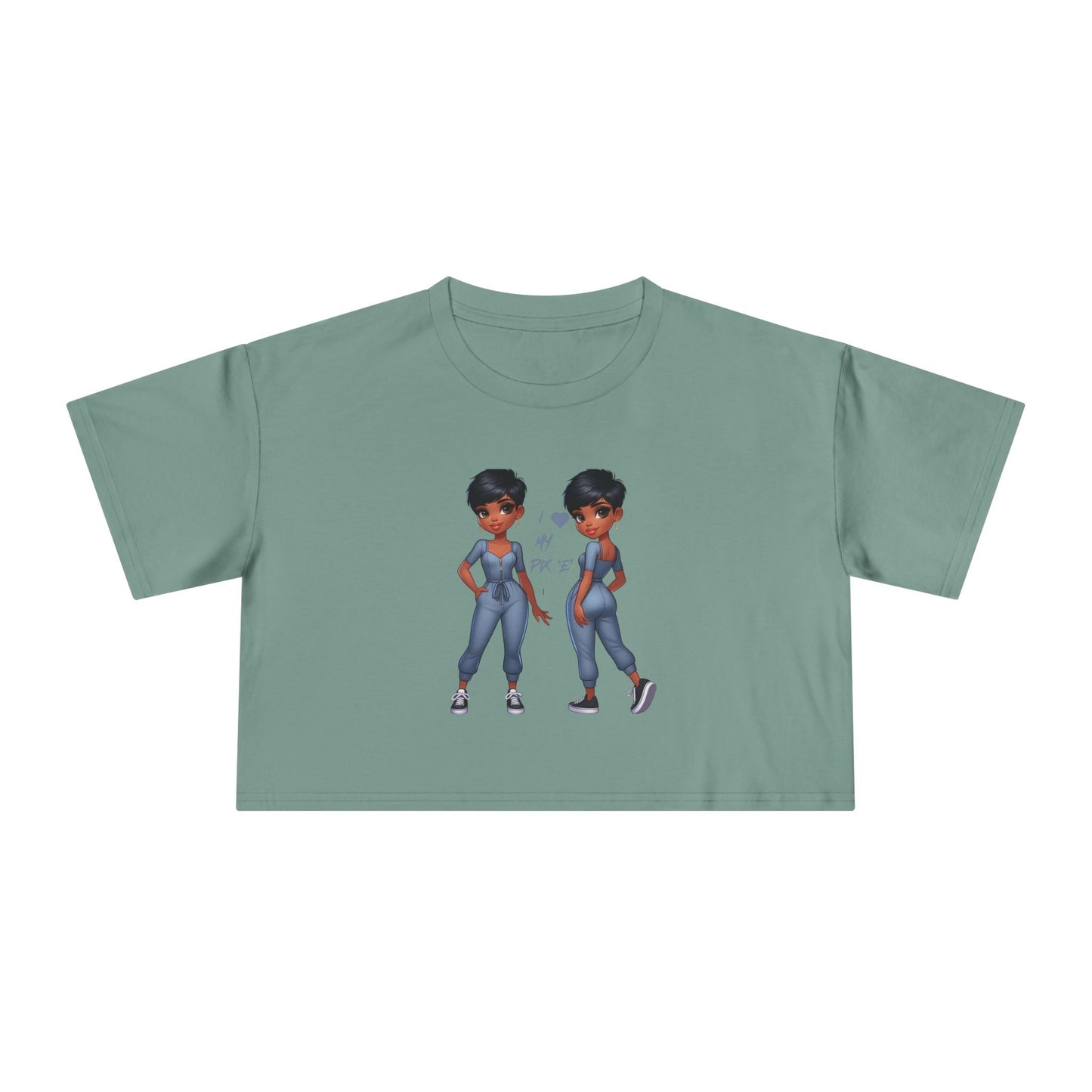 I Love My Pix 'E’ Unisex Crop Tee