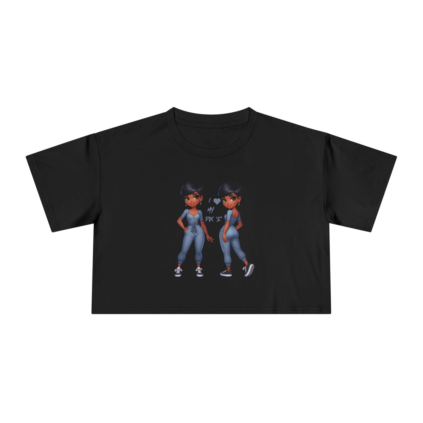 I Love My Pix 'E’ Unisex Crop Tee