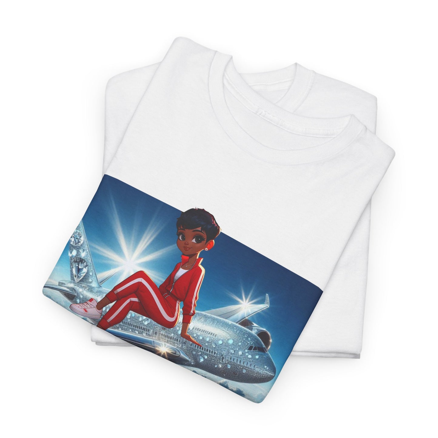 Pix’E’ Girls Do Flights Not Feelings Unisex Heavy Cotton Tee