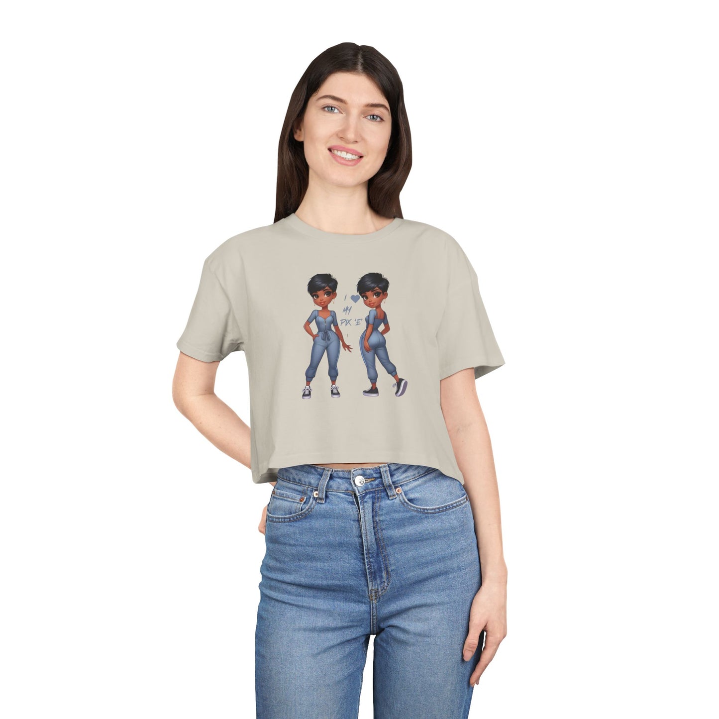 I Love My Pix 'E’ Unisex Crop Tee