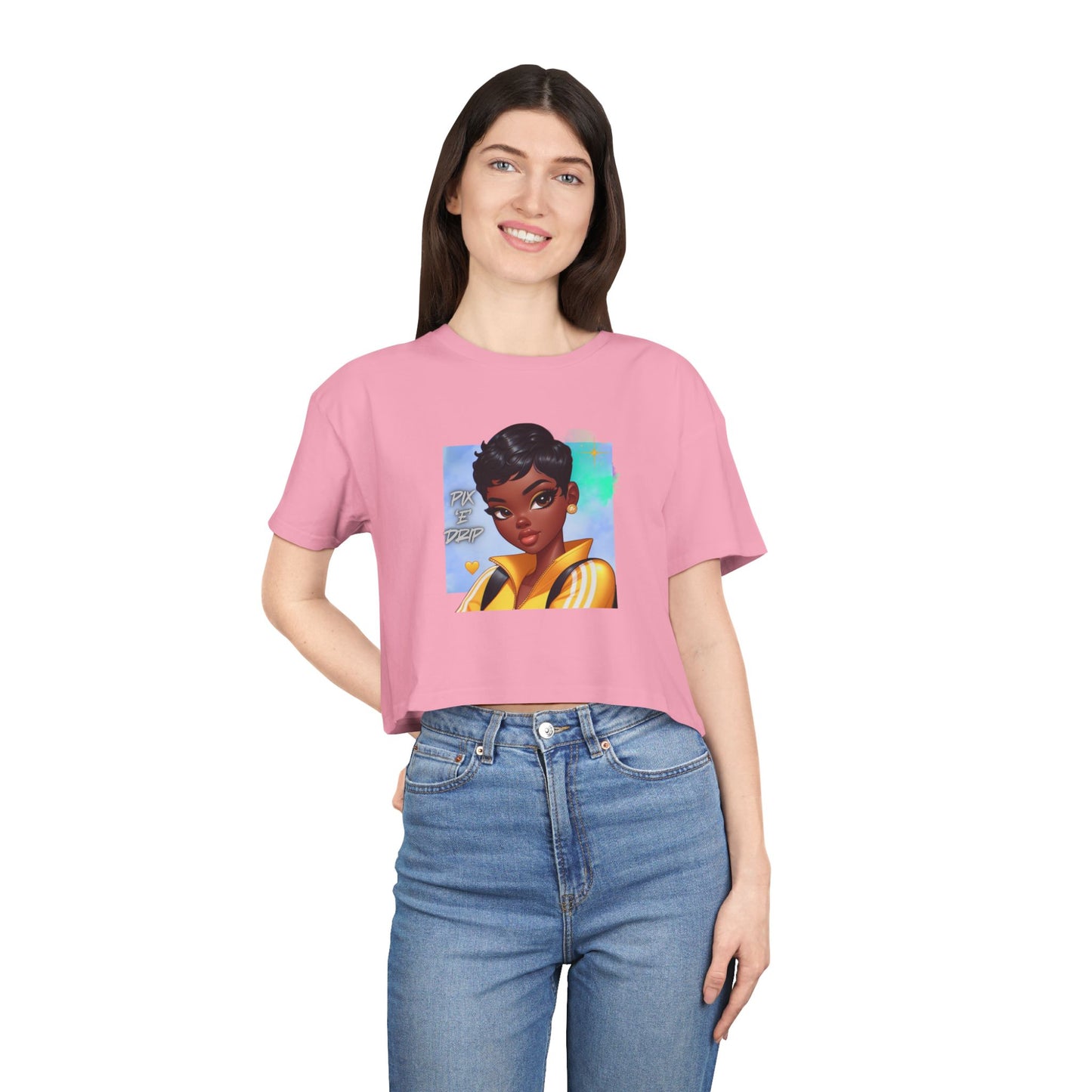 Pix ‘E’ Drip Unisex Crop Tee