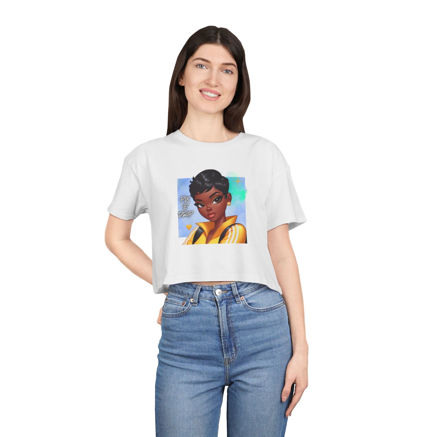 Pix ‘E’ Drip Unisex Crop Tee
