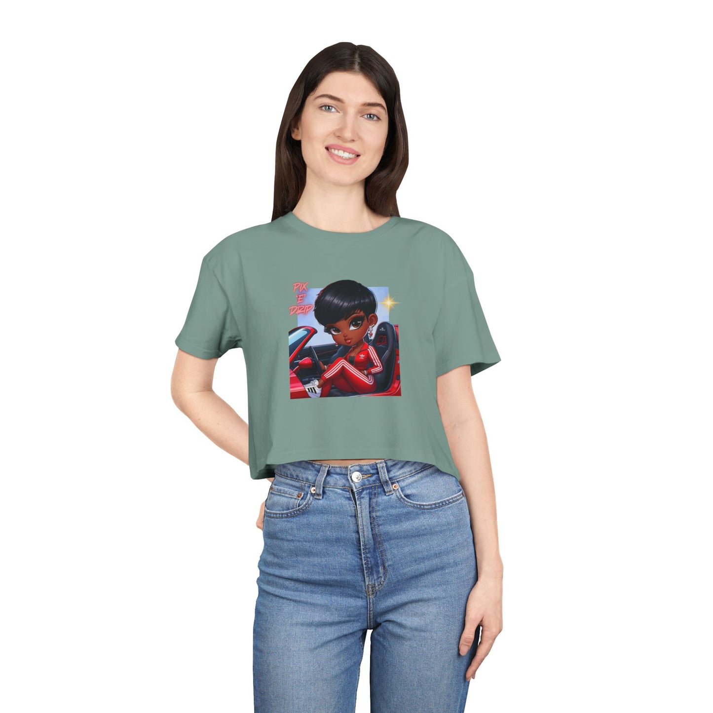 Pix ‘E’ Drip Unisex Crop Tee