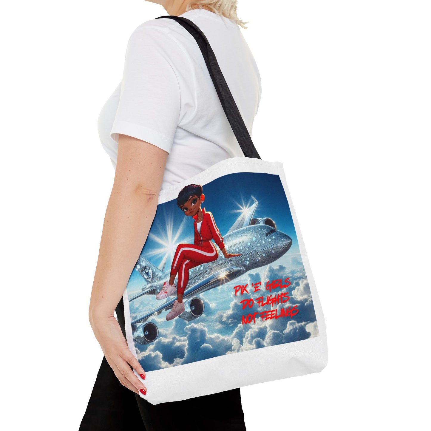 Pix 'E’ Girls Do Flights Not Feelings Unisex Tote Bag