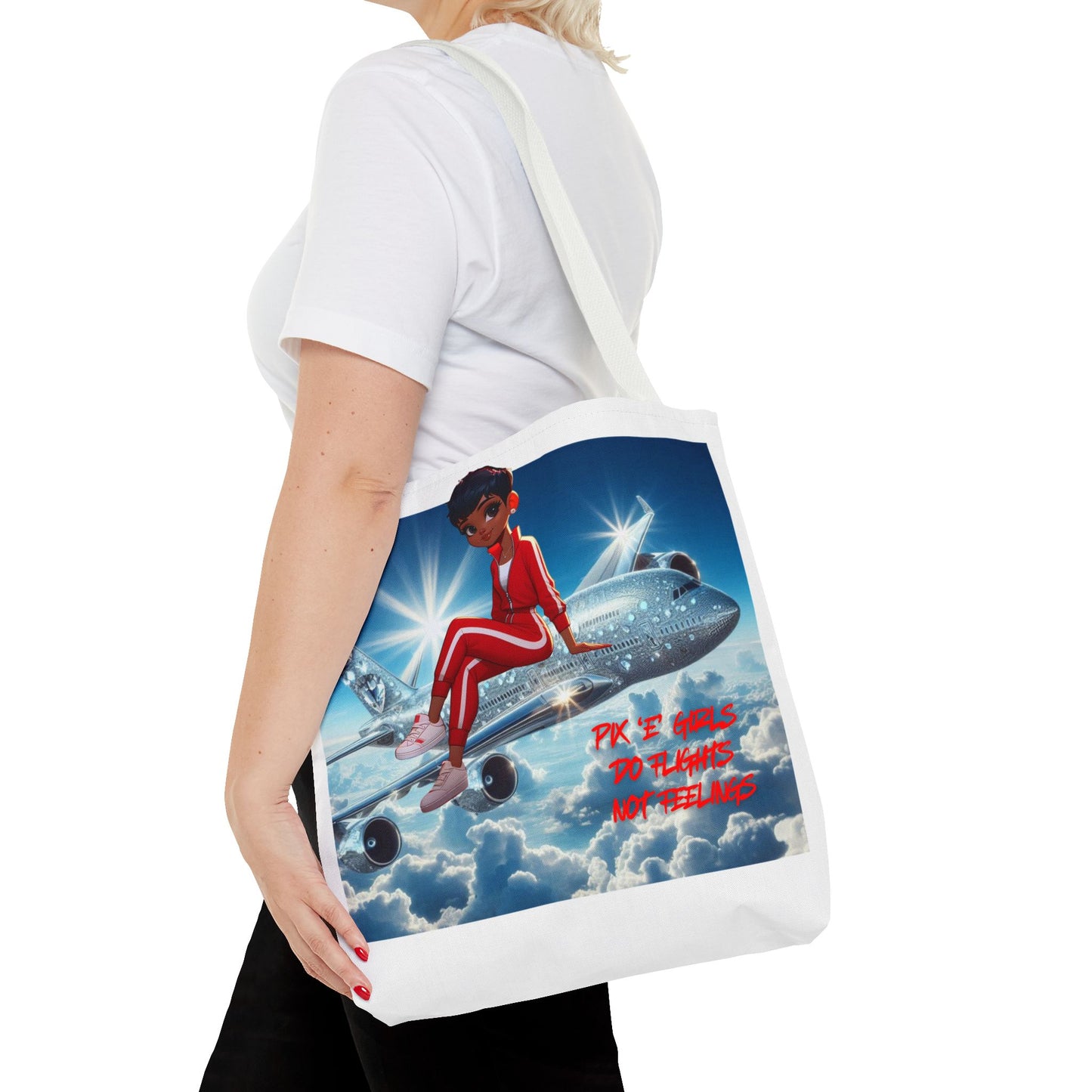 Pix 'E’ Girls Do Flights Not Feelings Unisex Tote Bag
