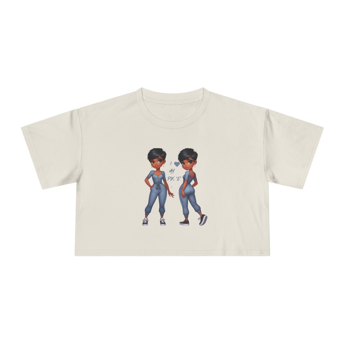 I Love My Pix 'E’ Unisex Crop Tee