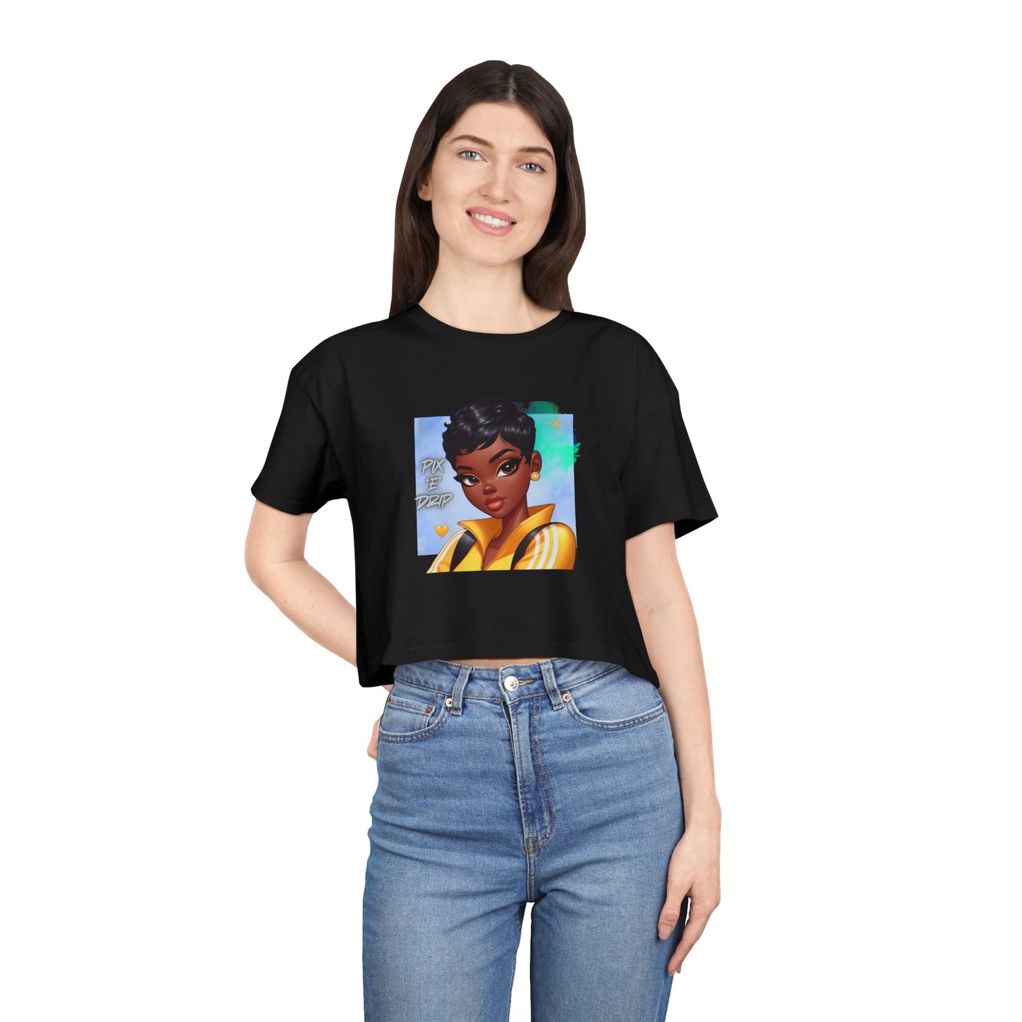 Pix ‘E’ Drip Unisex Crop Tee