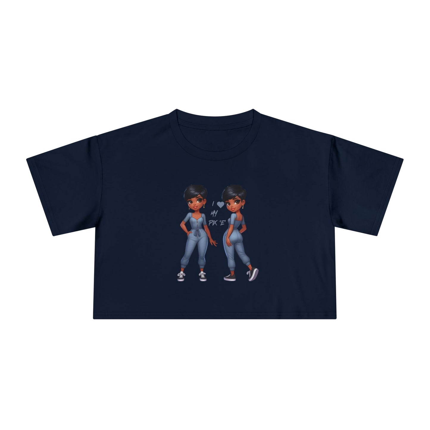 I Love My Pix 'E’ Unisex Crop Tee