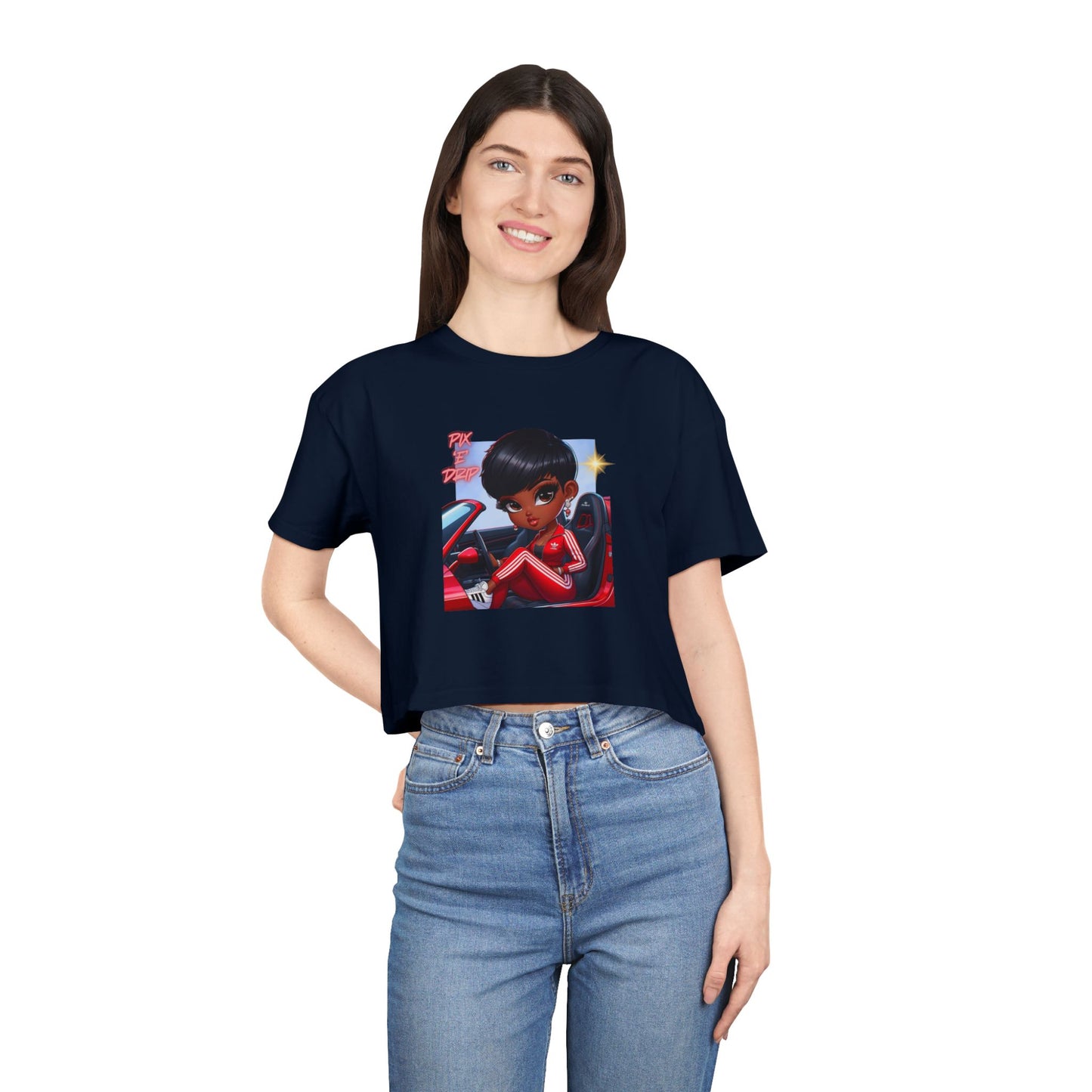 Pix ‘E’ Drip Unisex Crop Tee