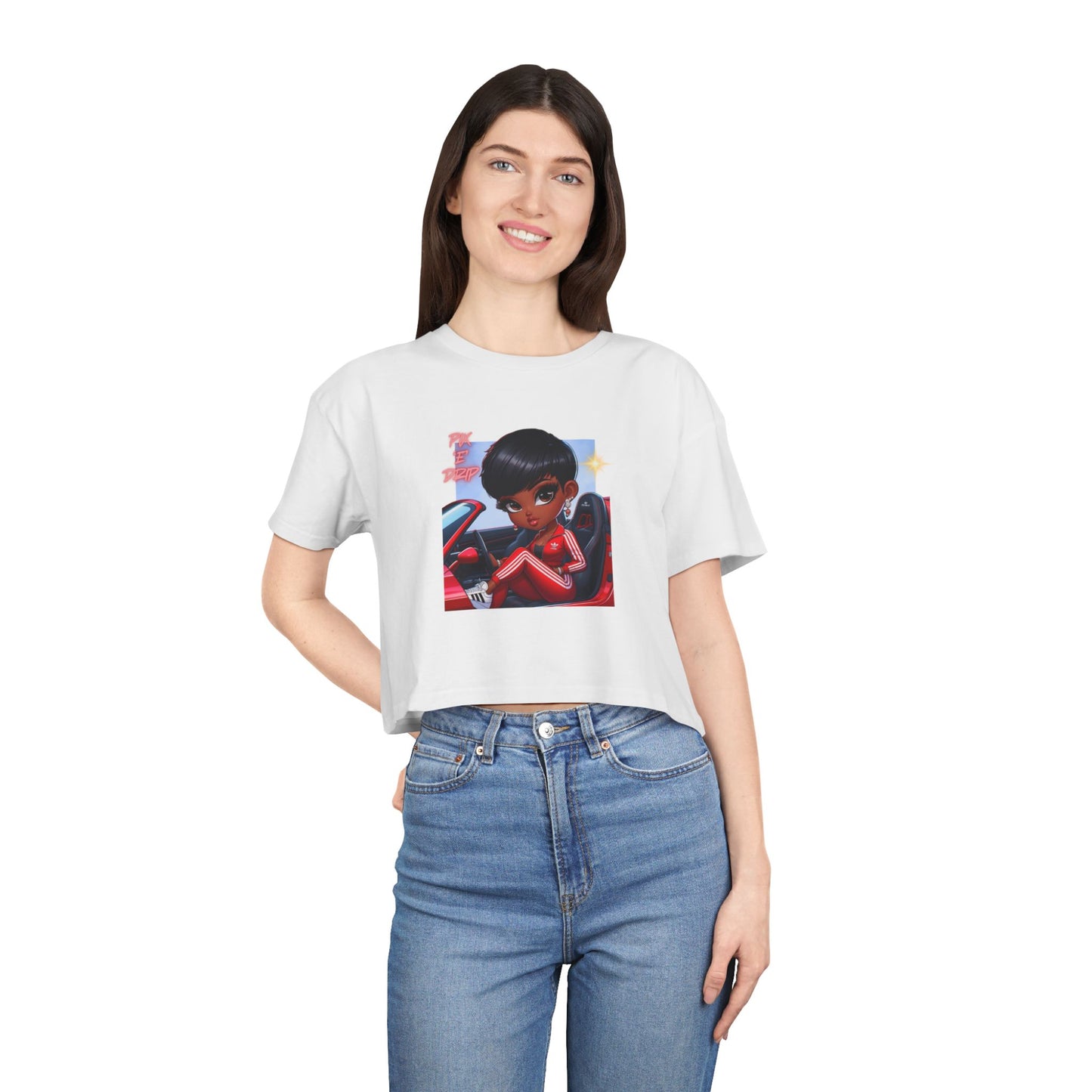 Pix ‘E’ Drip Unisex Crop Tee