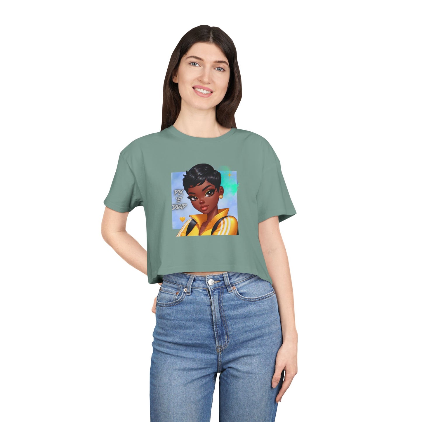Pix ‘E’ Drip Unisex Crop Tee