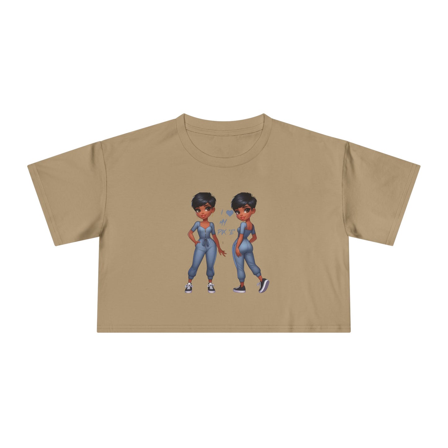 I Love My Pix 'E’ Unisex Crop Tee