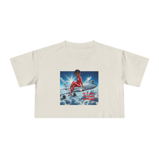 Pix’E’ Girls Do Flights Not Feelings Unisex Crop Tee