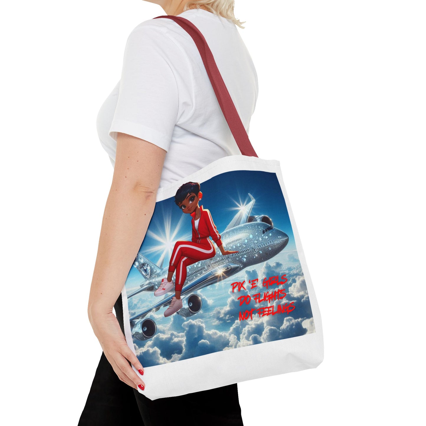 Pix 'E’ Girls Do Flights Not Feelings Unisex Tote Bag