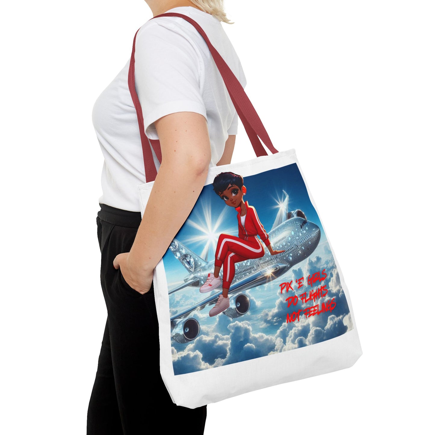 Pix 'E’ Girls Do Flights Not Feelings Unisex Tote Bag