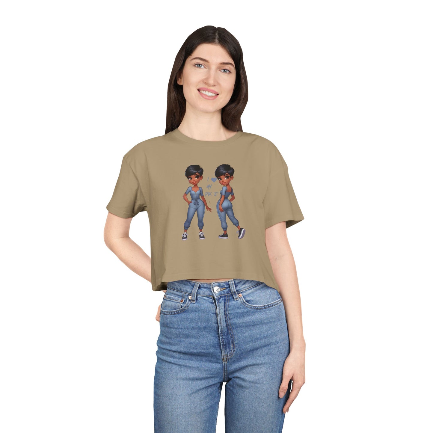 I Love My Pix 'E’ Unisex Crop Tee