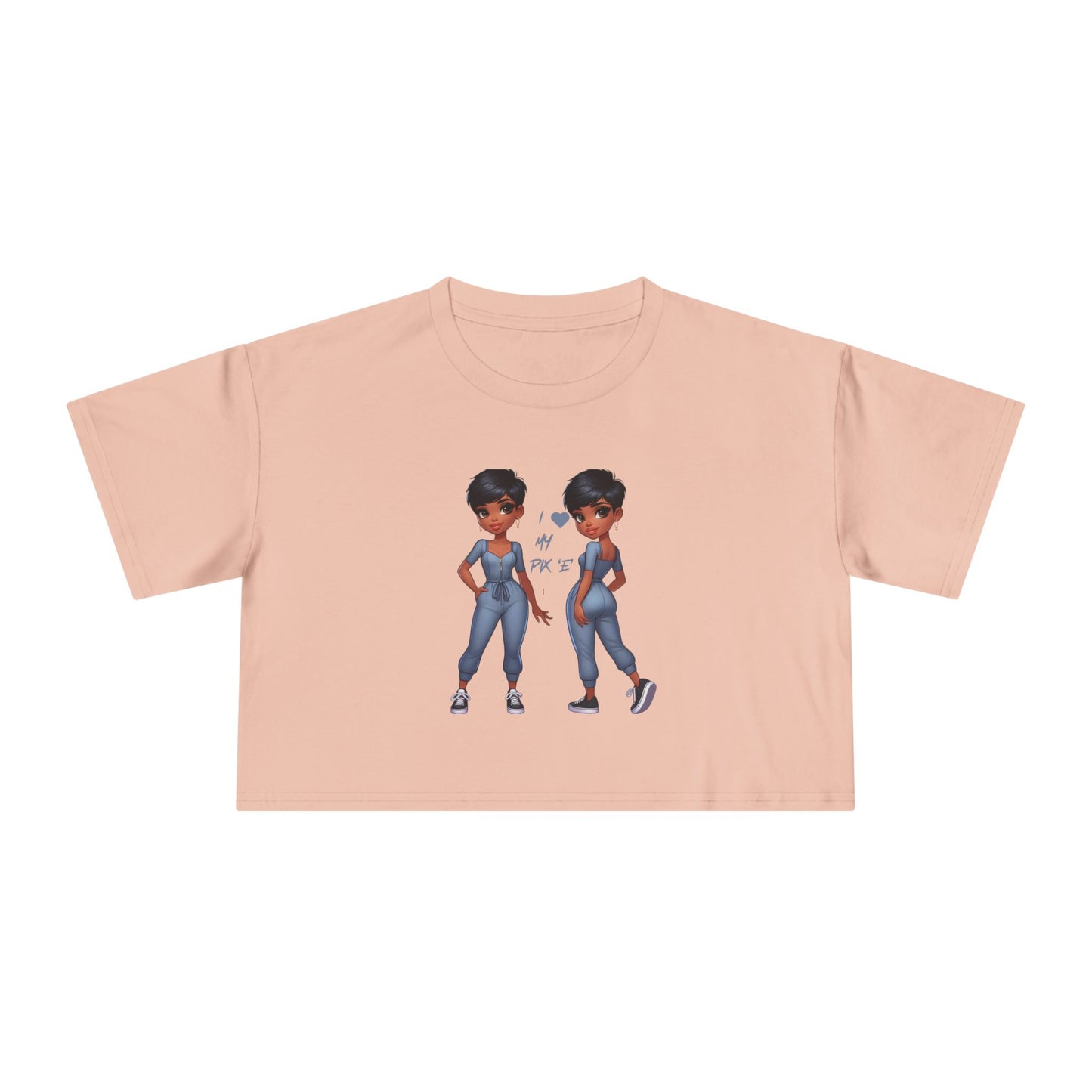 I Love My Pix 'E’ Unisex Crop Tee