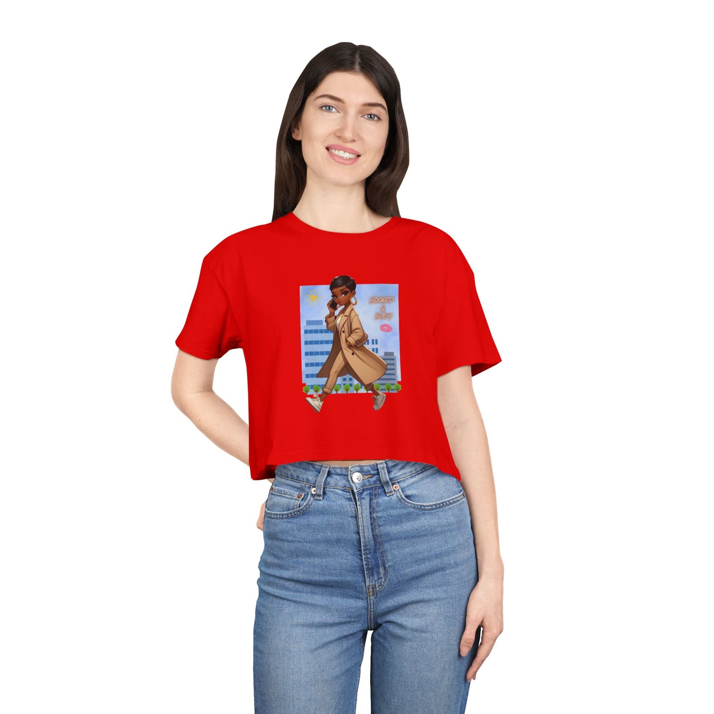 Booked & Busy Unisex Crop Tee