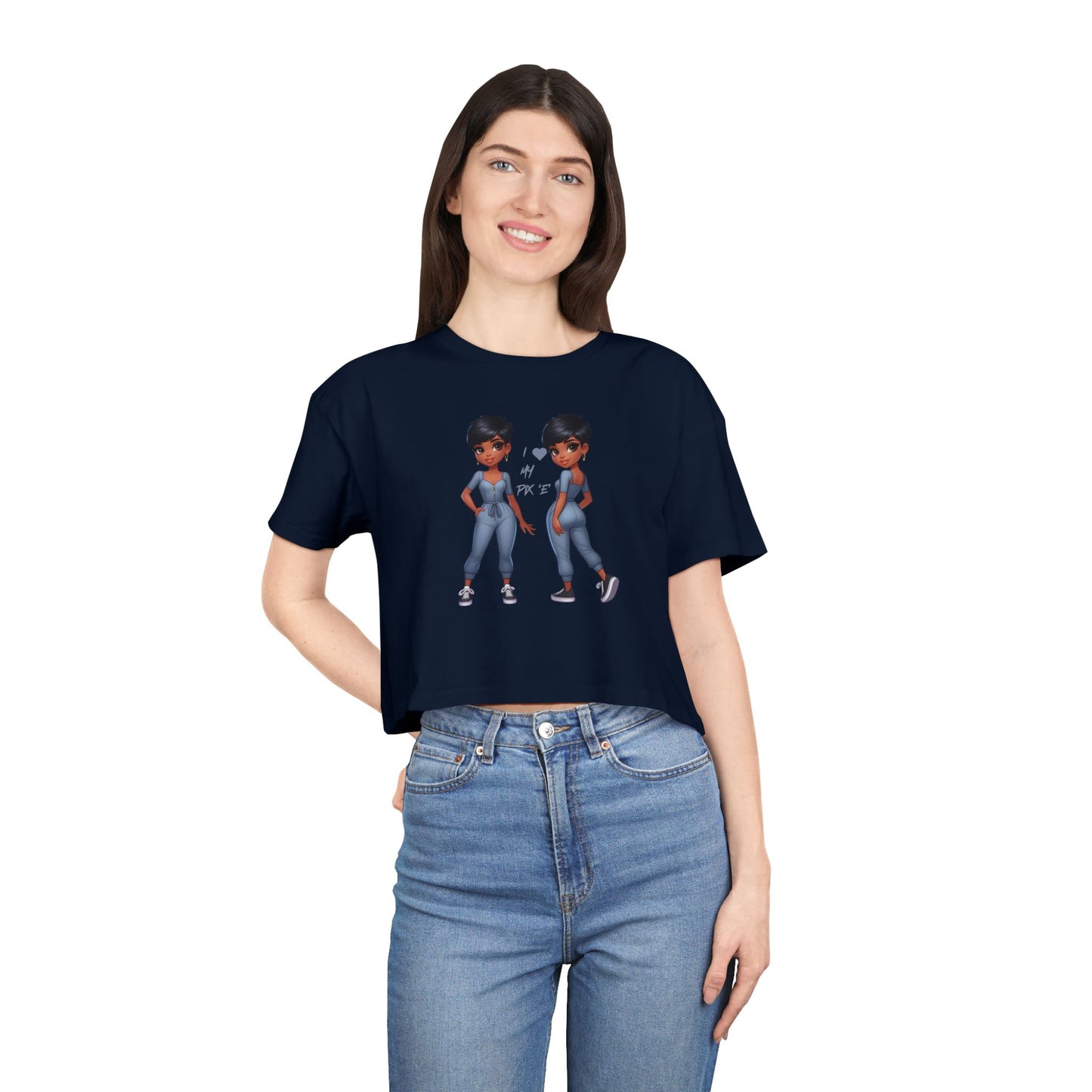 I Love My Pix 'E’ Unisex Crop Tee