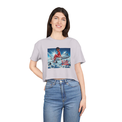 Pix’E’ Girls Do Flights Not Feelings Unisex Crop Tee