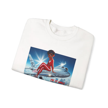 Pix’E’ Girls Do Flights Not Feelings Unisex Heavy Blend™ Crewneck Sweatshirt