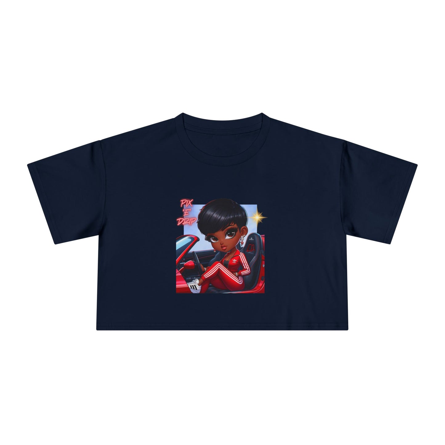 Pix ‘E’ Drip Unisex Crop Tee