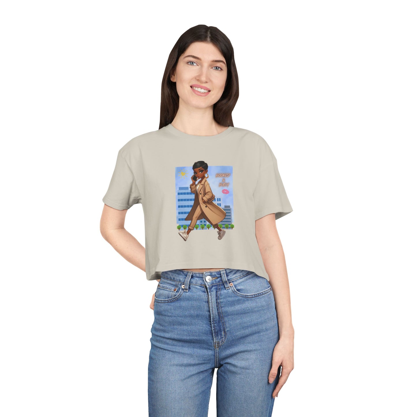 Booked & Busy Unisex Crop Tee