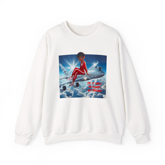 Pix’E’ Girls Do Flights Not Feelings Unisex Heavy Blend™ Crewneck Sweatshirt