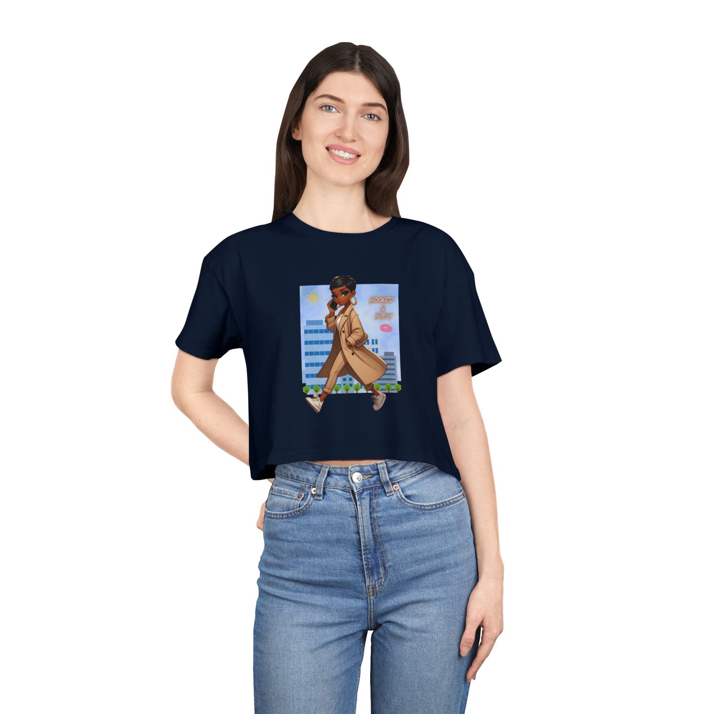 Booked & Busy Unisex Crop Tee