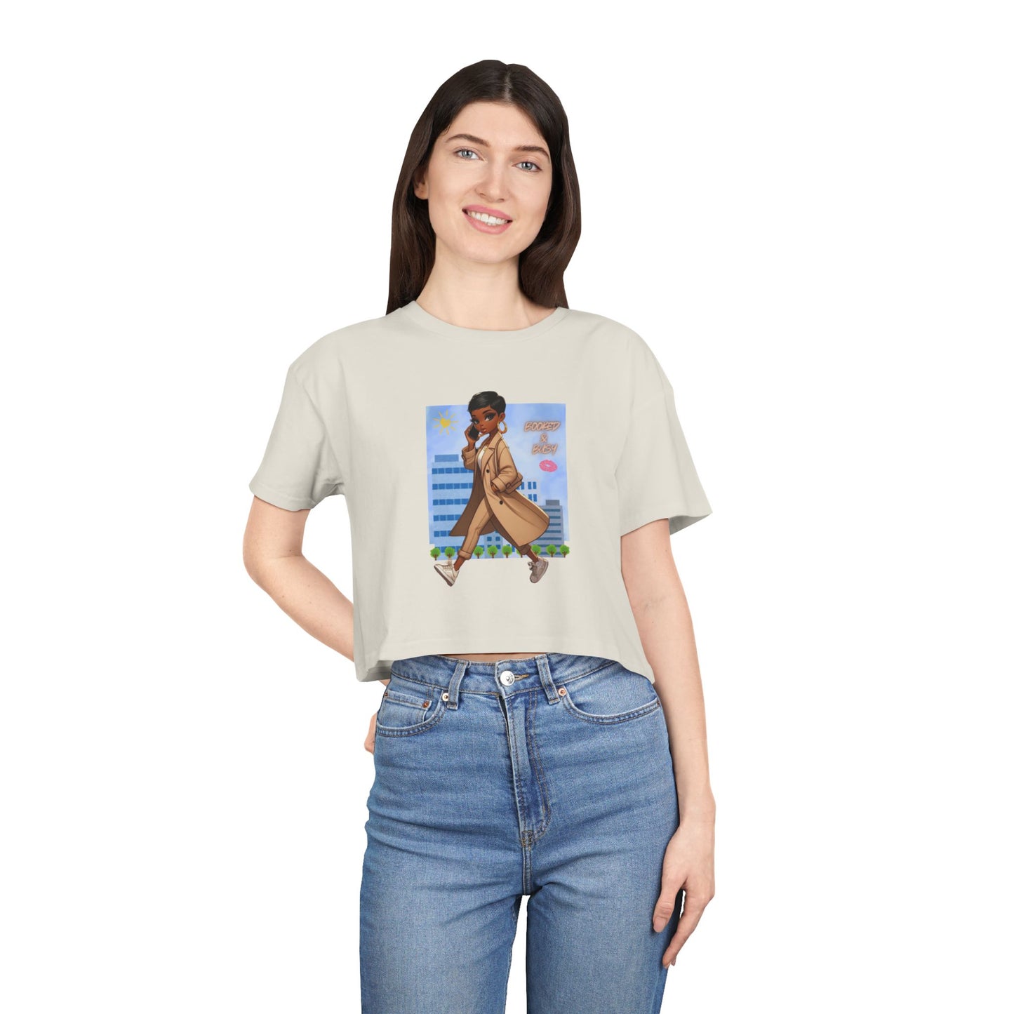 Booked & Busy Unisex Crop Tee