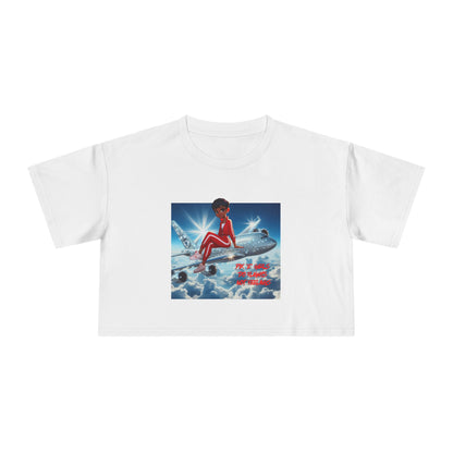 Pix’E’ Girls Do Flights Not Feelings Unisex Crop Tee