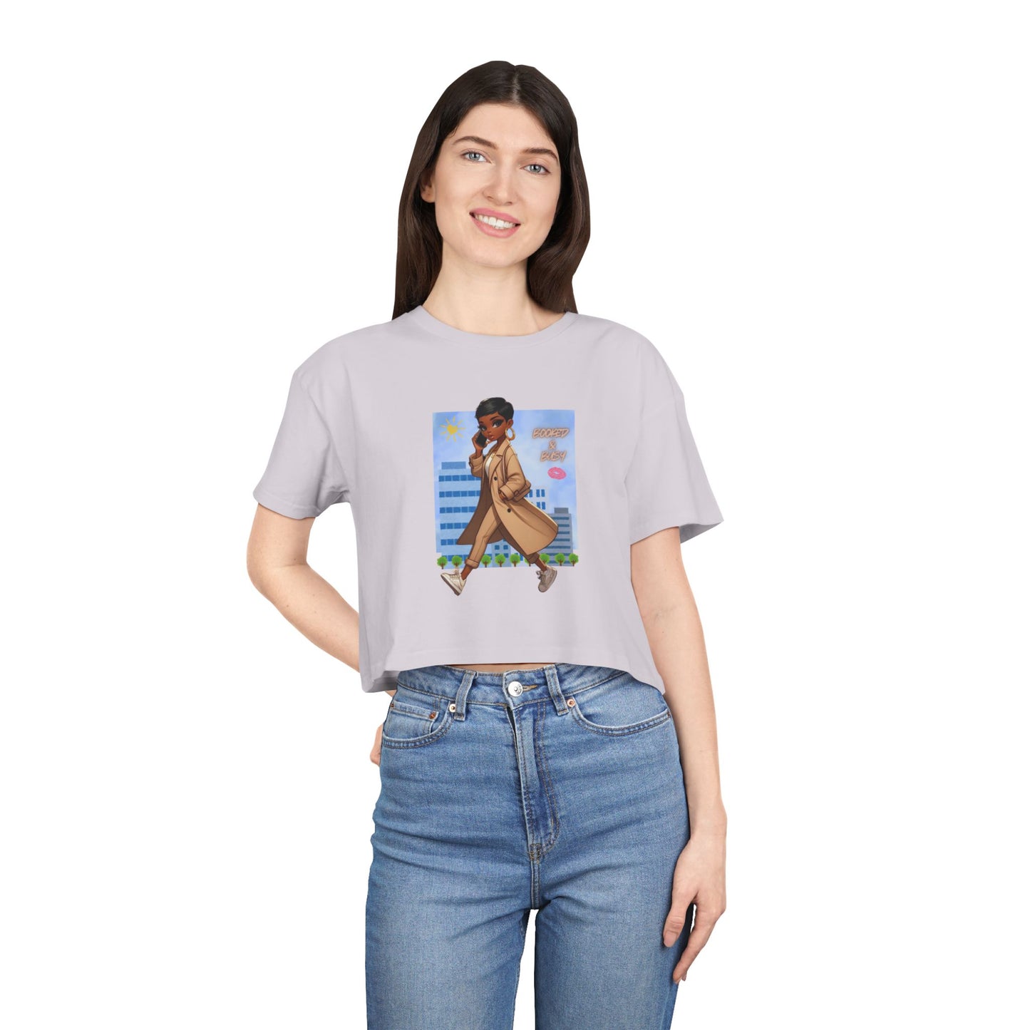 Booked & Busy Unisex Crop Tee