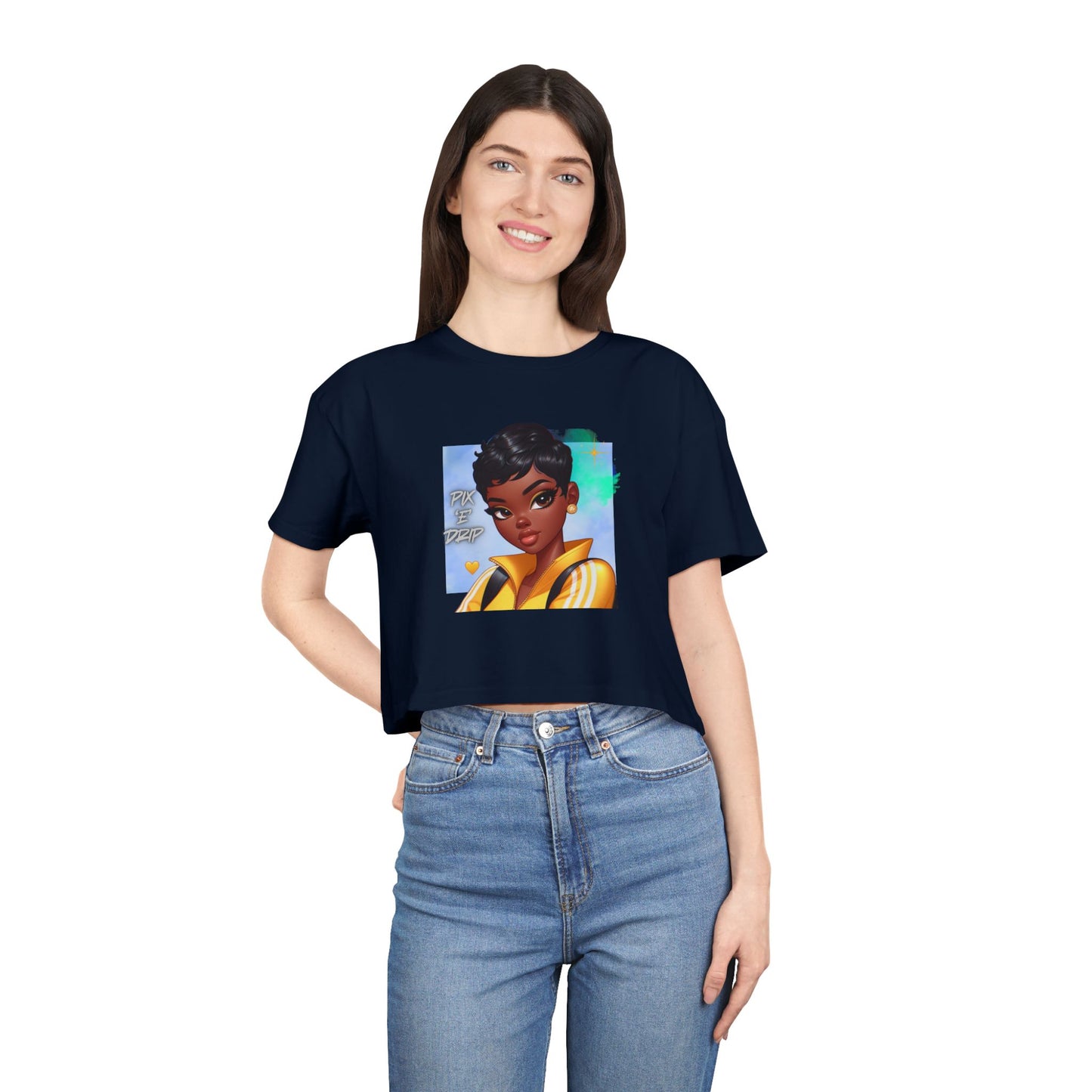 Pix ‘E’ Drip Unisex Crop Tee