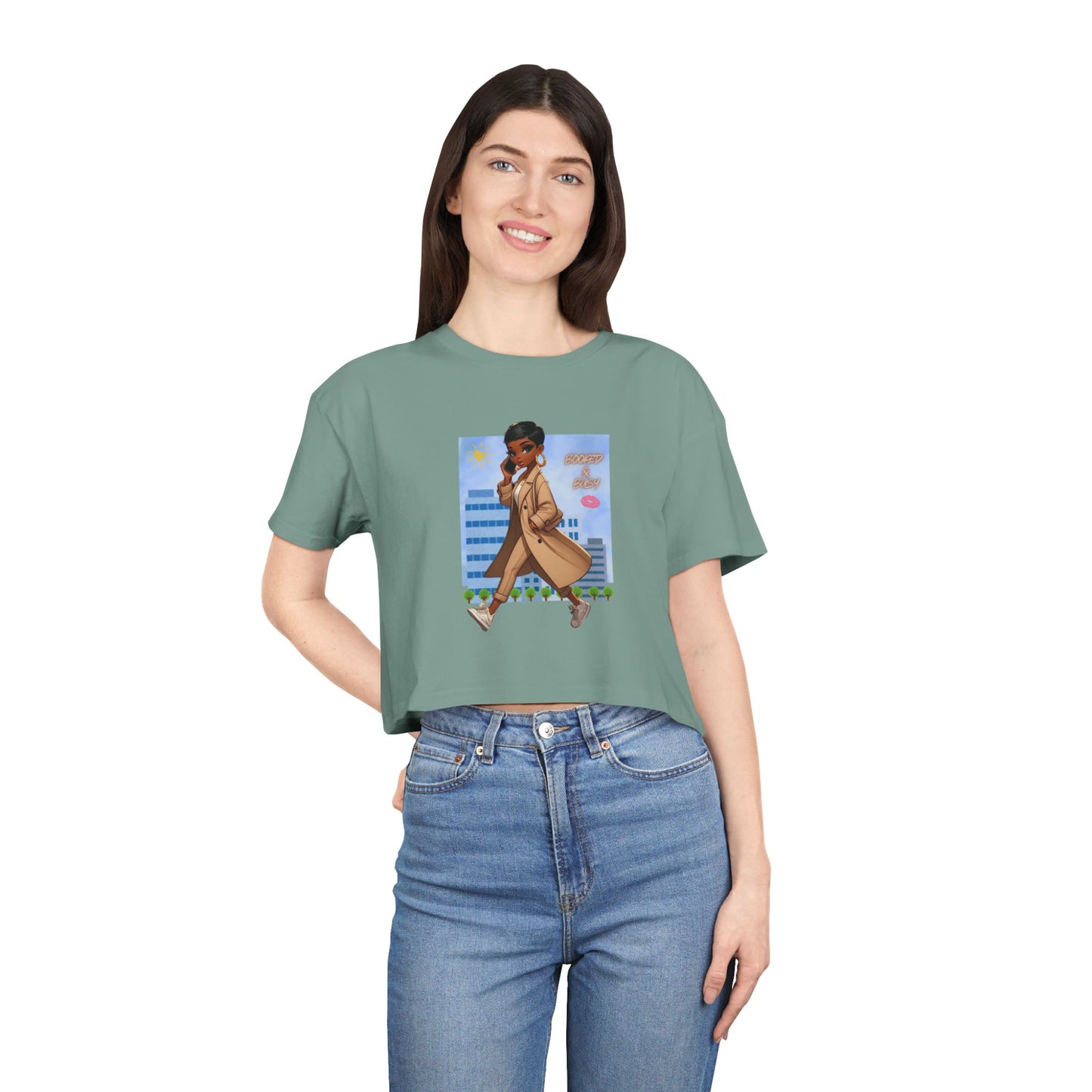 Booked & Busy Unisex Crop Tee