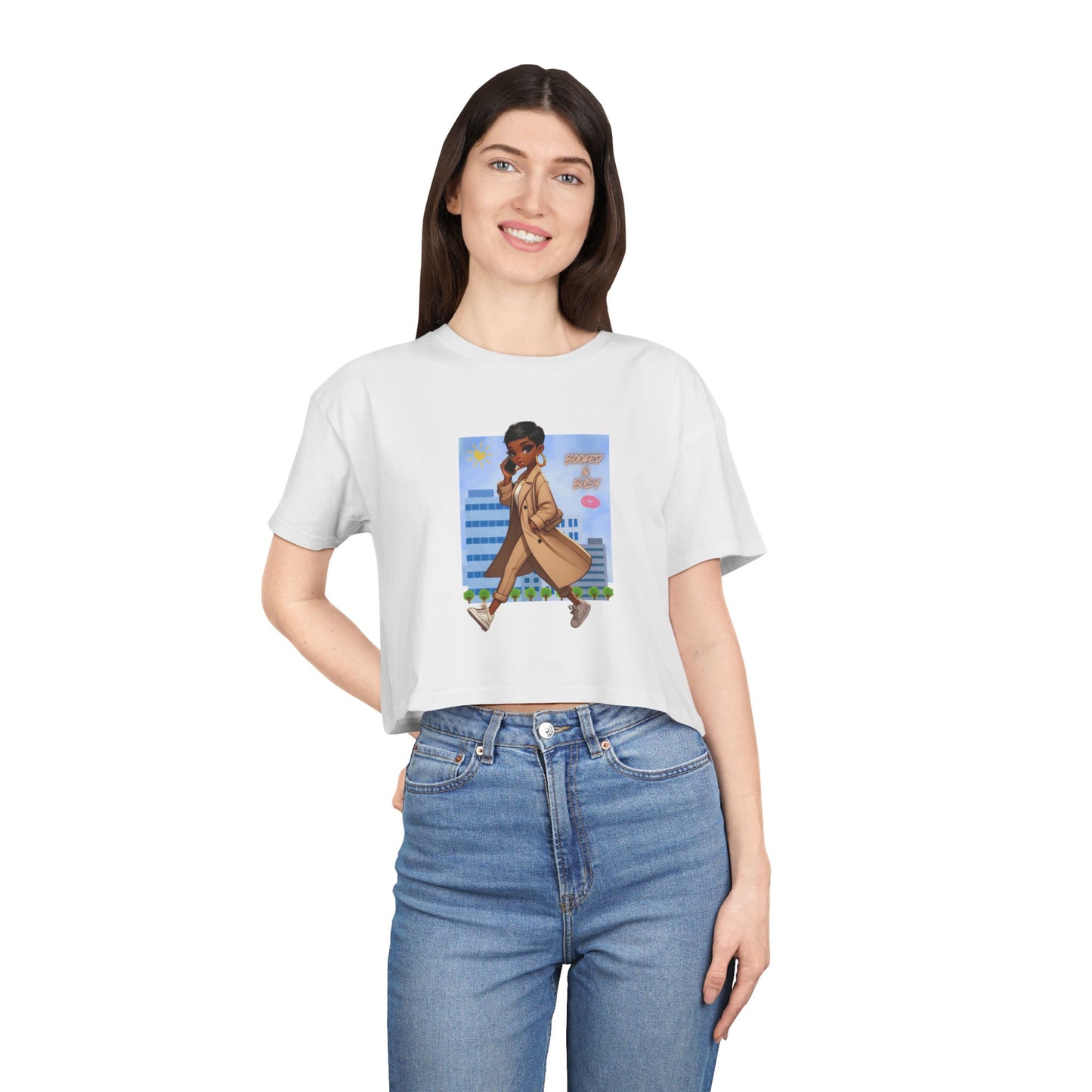 Booked & Busy Unisex Crop Tee