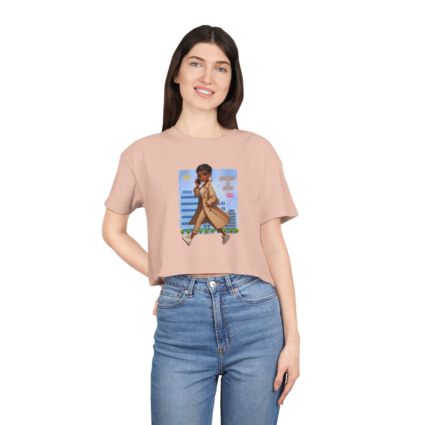 Booked & Busy Unisex Crop Tee