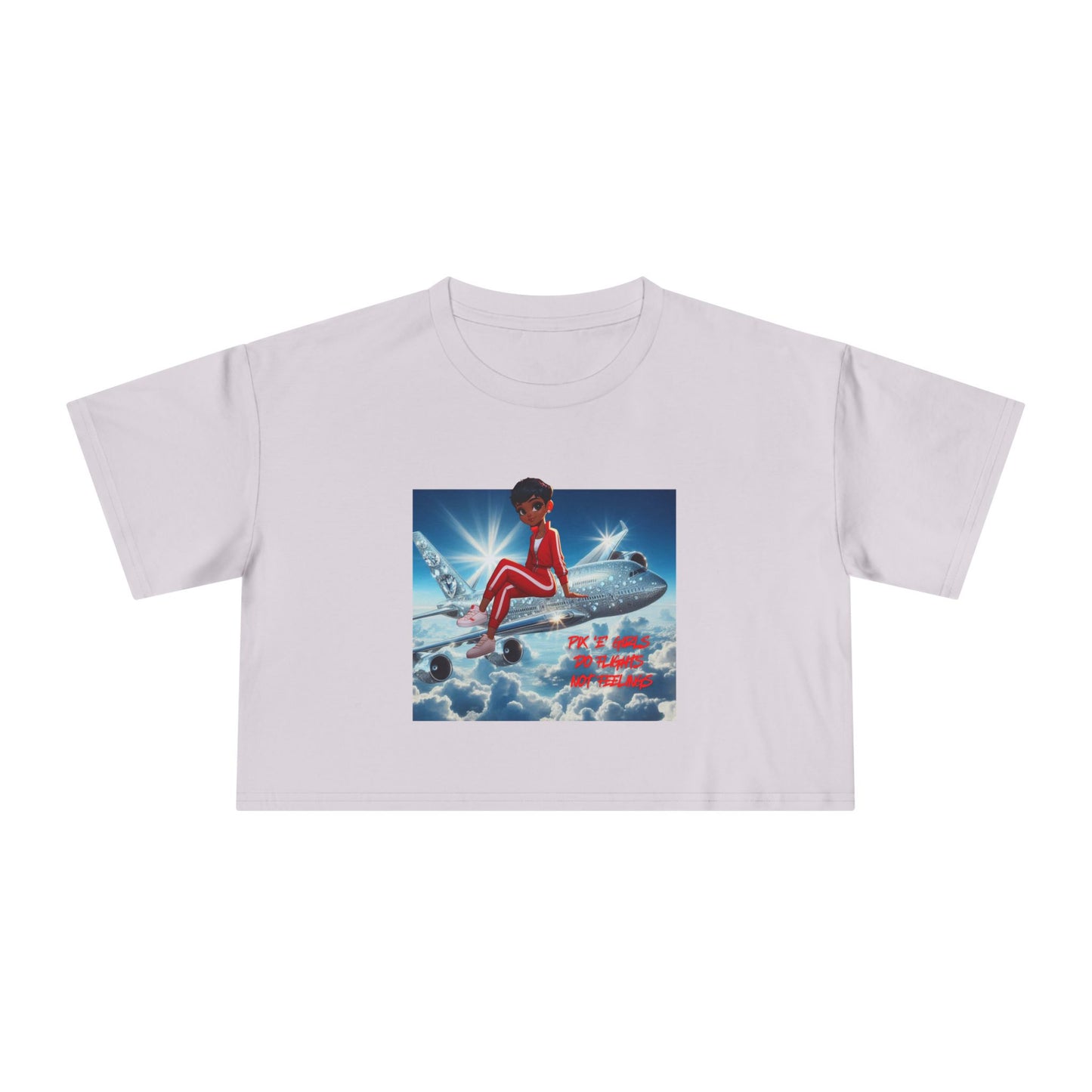 Pix’E’ Girls Do Flights Not Feelings Unisex Crop Tee