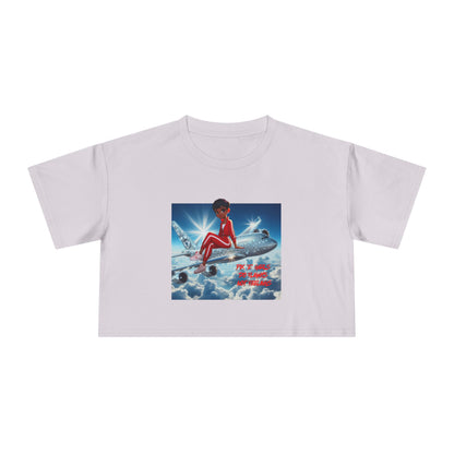 Pix’E’ Girls Do Flights Not Feelings Unisex Crop Tee