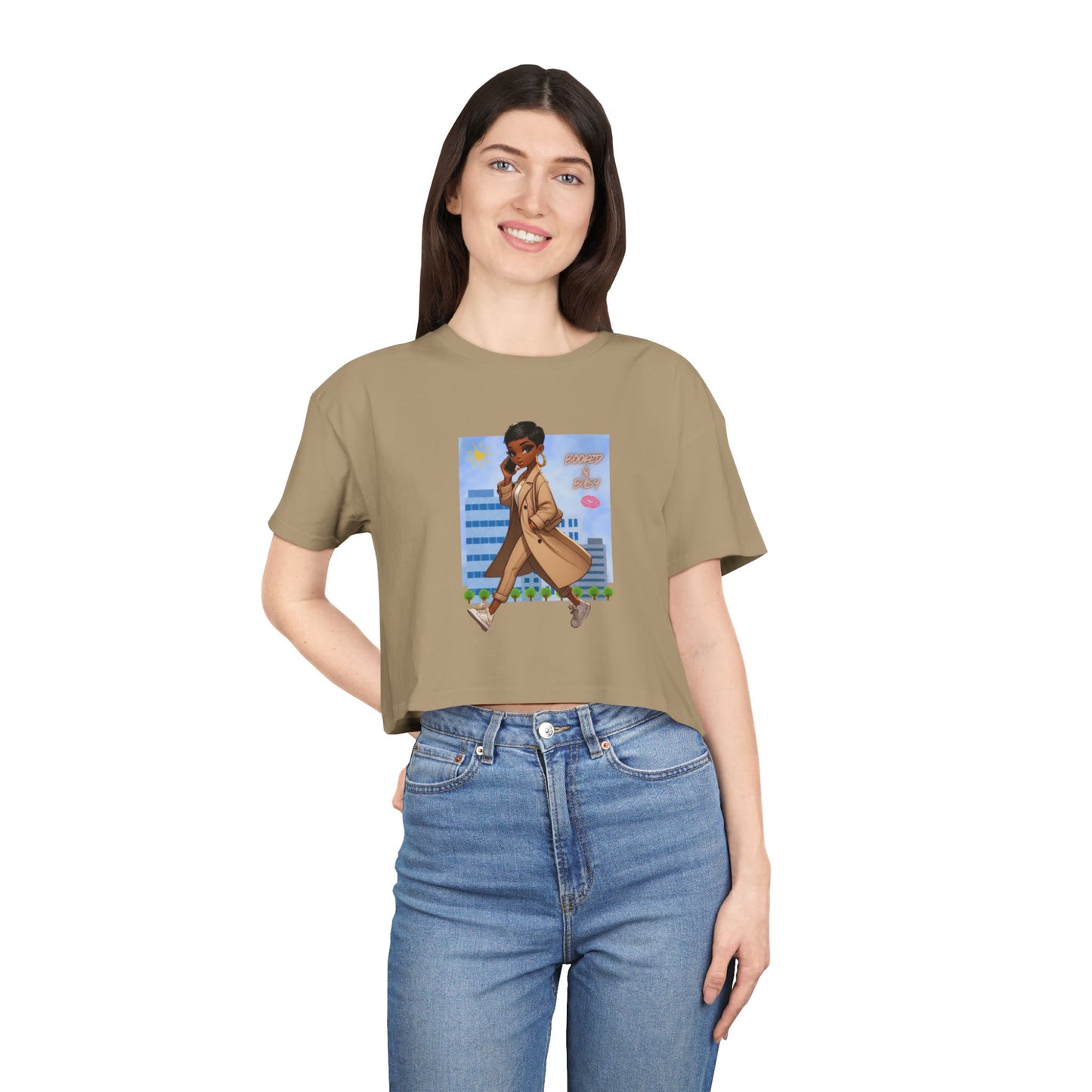 Booked & Busy Unisex Crop Tee
